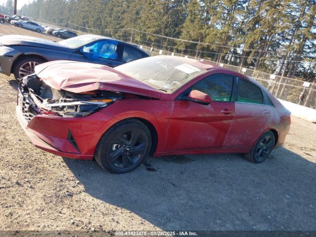 KMHLM4AJ8PU072983 Hyundai Elantra Hybrid Blue
