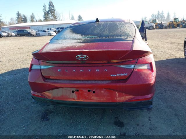 KMHLM4AJ8PU072983 Hyundai Elantra Hybrid Blue