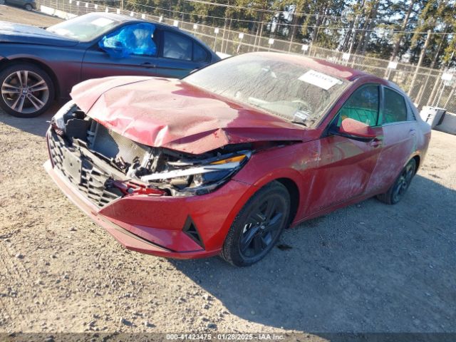 KMHLM4AJ8PU072983 Hyundai Elantra Hybrid Blue