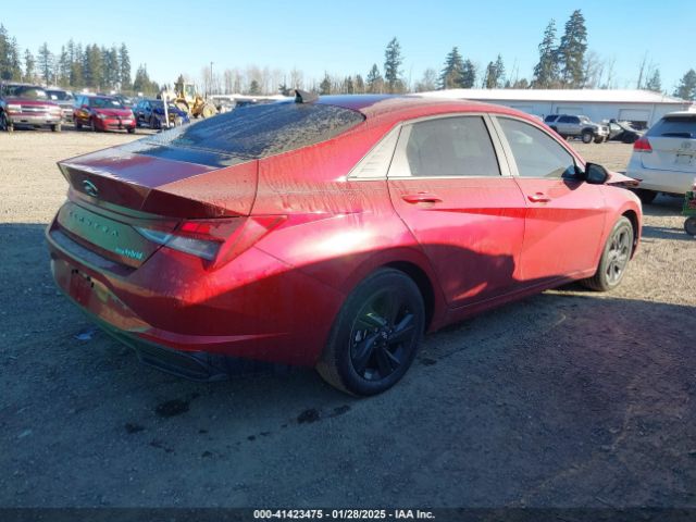KMHLM4AJ8PU072983 Hyundai Elantra Hybrid Blue