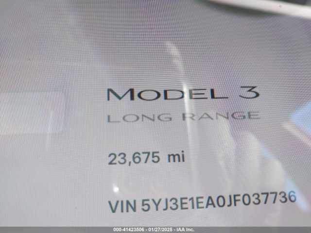 5YJ3E1EA0JF037736 Tesla Model 3 Long Range/mid Range