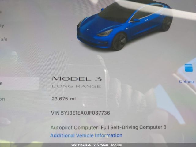 5YJ3E1EA0JF037736 Tesla Model 3 Long Range/mid Range