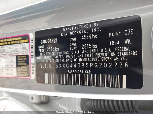 5XXG44J85PG202226 KIA K5 Gt