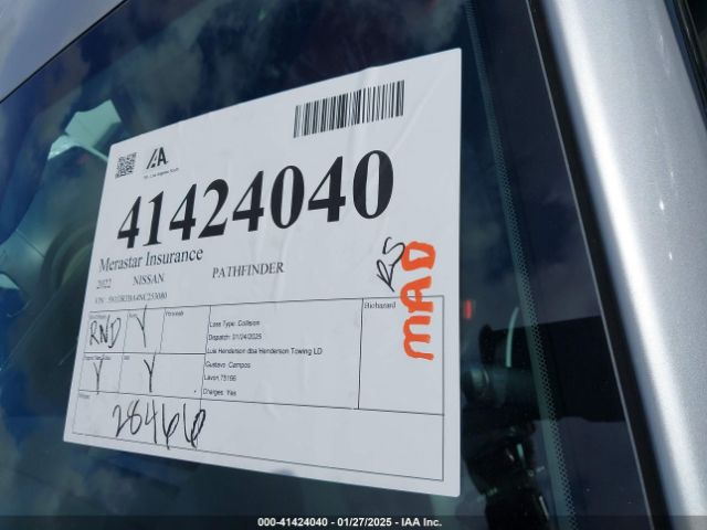 5N1DR3BA4NC253080 Nissan Pathfinder Sv 2wd