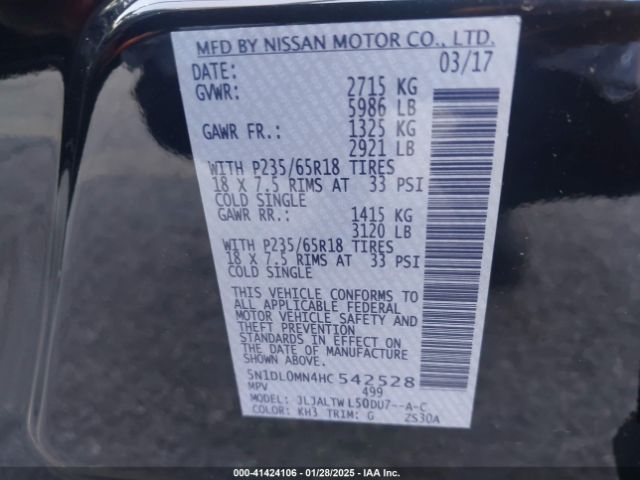 5N1DL0MN4HC542528 Infiniti QX60