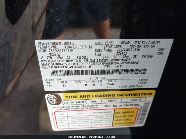 Ford Expedition King Ranch Max 2023 1FMJK1N82PEA64116 Image 9