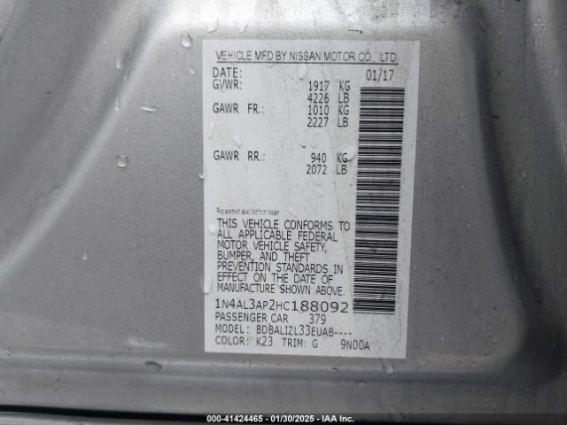 1N4AL3AP2HC188092 Nissan 2017