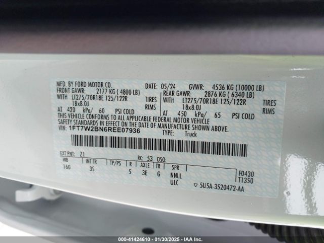 1FT7W2BN6REE07936 Ford F-250 Xlt