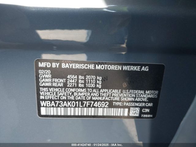 WBA73AK01L7F74692 BMW 228i Gran Coupe Xdrive