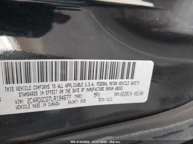 2C4RDGCG7LR194677 Dodge Grand Caravan Sxt