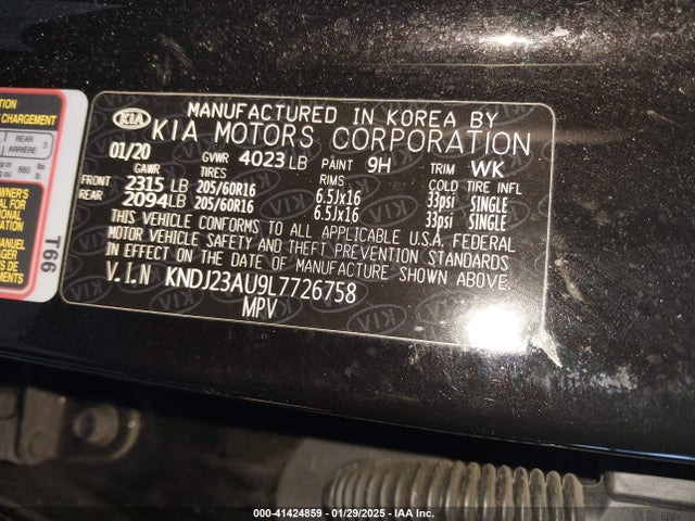 KNDJ23AU9L7726758 KIA SOUL LX