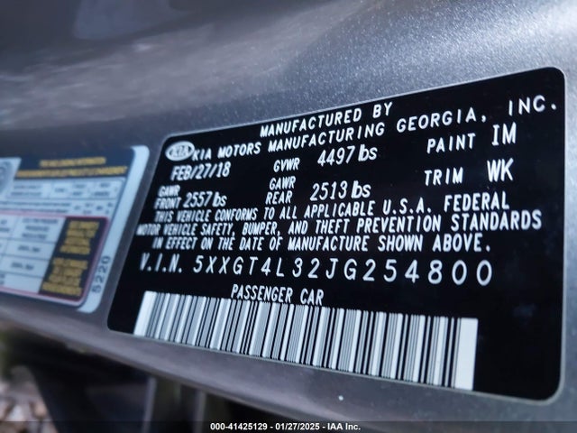 5XXGT4L32JG254800 KIA gdi