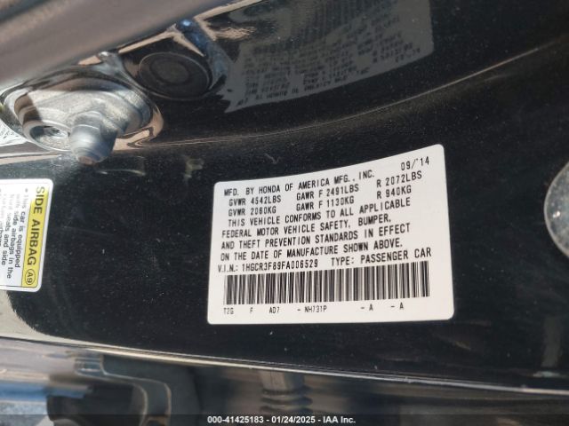 1HGCR3F89FA006529 Honda Accord Ex-l V-6