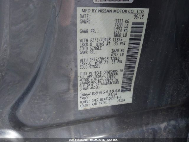 1N6AA1E59JN544848 Nissan Titan Pro-4x
