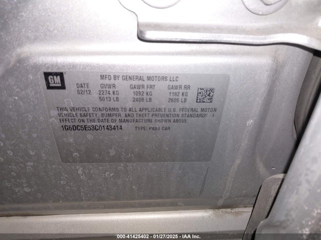 2012 CADILLAC CTS 1G6DC5E53C0143414 Photo 8