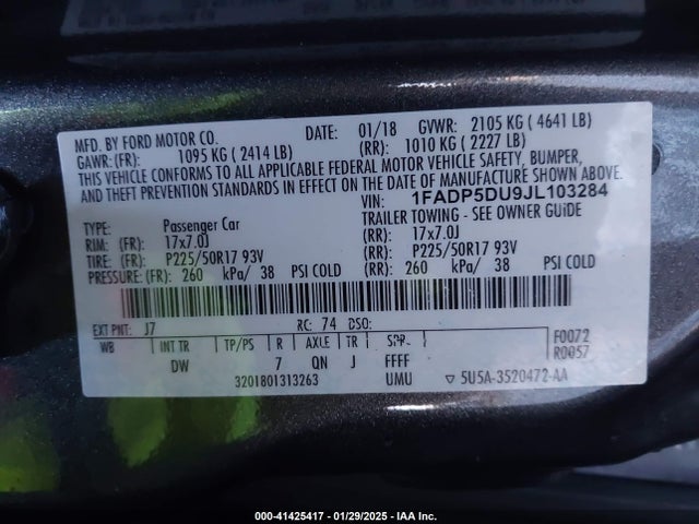 Ford C-max Hybrid Titanium 2018 1FADP5DU9JL103284 Image 9