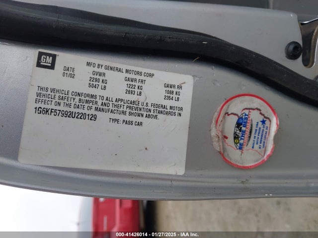 2002 CADILLAC DEVILLE 1G6KF57992U220129 Photo 8