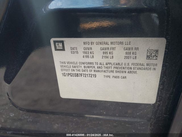1G1PG5SB7F7217219 Chevrolet CRUZE LTZ