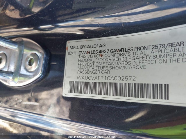 2012 AUDI S5 WAUCVAFR1CA002572 Photo 8