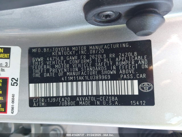 4T1M11AK1LU389969 Toyota CAMRY SE