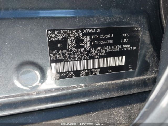 JTEAAAAH4RJ181490 Toyota VENZA LE