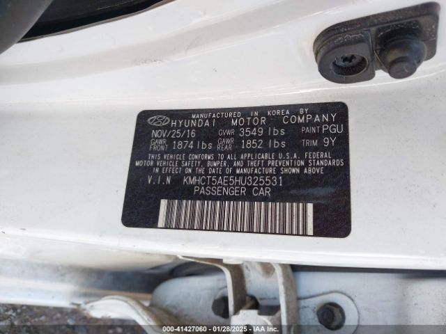 KMHCT5AE5HU325531 Hyundai ACCENT SE
