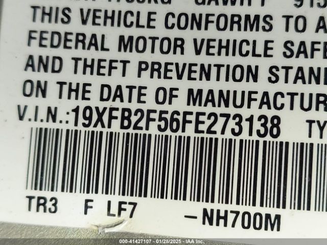 19XFB2F56FE273138 Honda Civic Lx