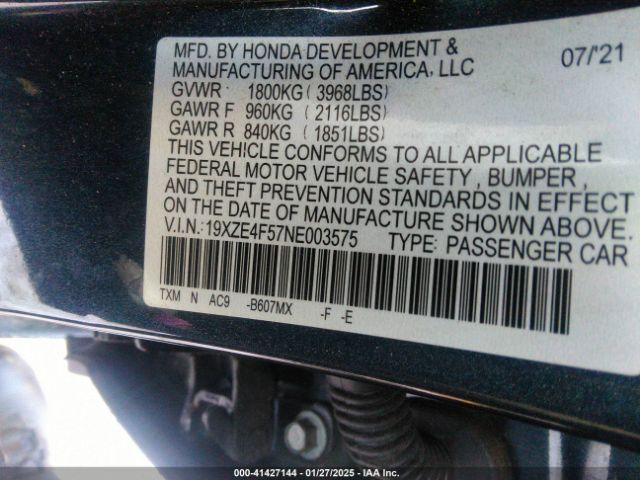 19XZE4F57NE003575 Honda INSIGHT EX