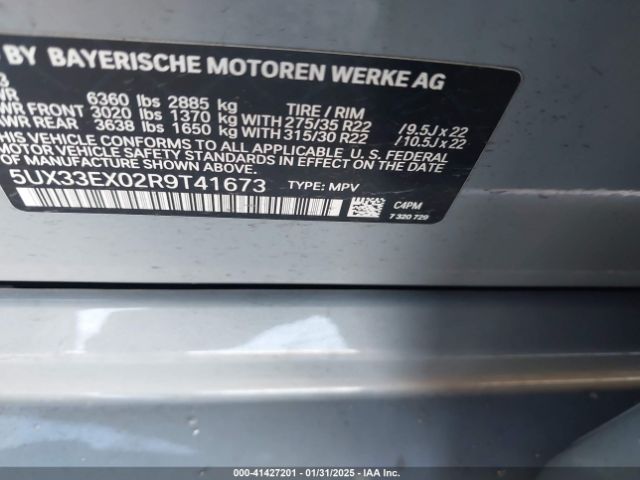 5UX33EX02R9T41673 BMW X6 Xdrive40i