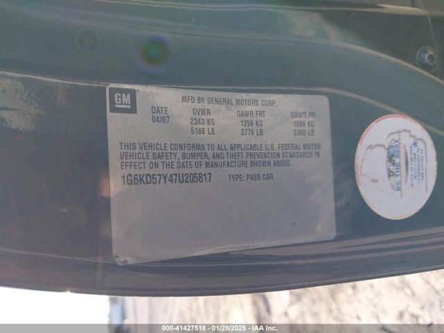 2007 CADILLAC DTS 1G6KD57Y47U205817 Photo 8