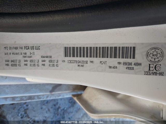 2016 CHRYSLER 200 1C3CCCFB1GN123192 Photo 8