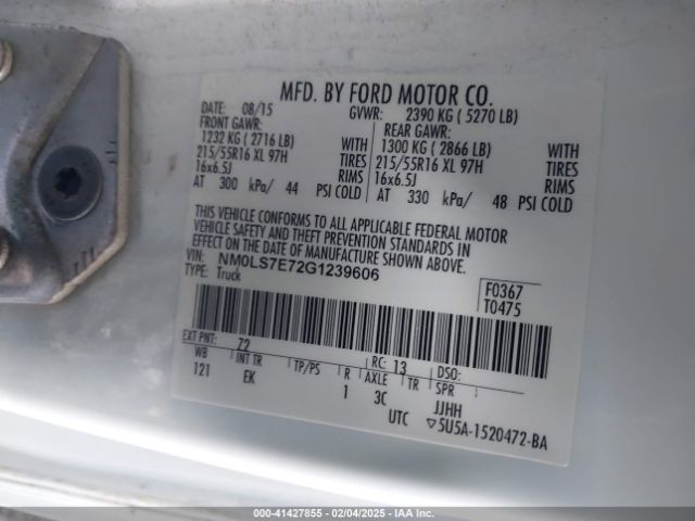 NM0LS7E72G1239606 Ford Transit Connect Xl