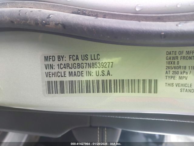 1C4RJGBG7N8539277 Jeep Grand Cherokee Limited 4x2