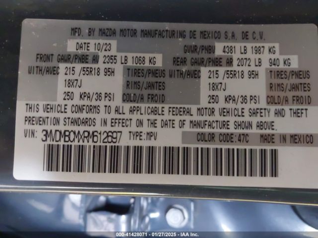 3MVDMBCMXRM612697 Mazda Cx-30 2.5 S Carbon Edition