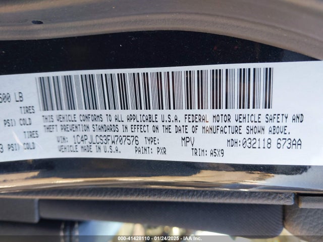 1C4PJLCS3FW707576 Jeep Cherokee Latitude
