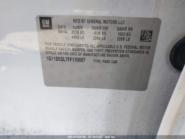 1G11D5SL7FF178807 Chevrolet MALIBU 2LT