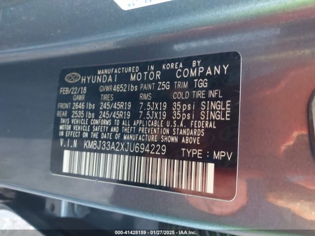 KM8J33A2XJU694229 Hyundai Tucson Value