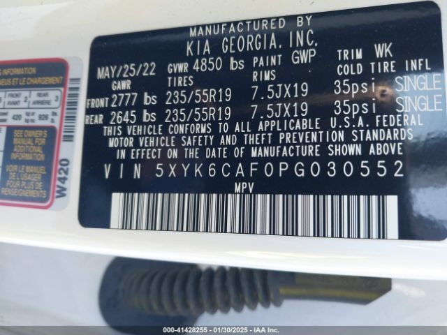 5XYK6CAF0PG030552 KIA Sportage X-line