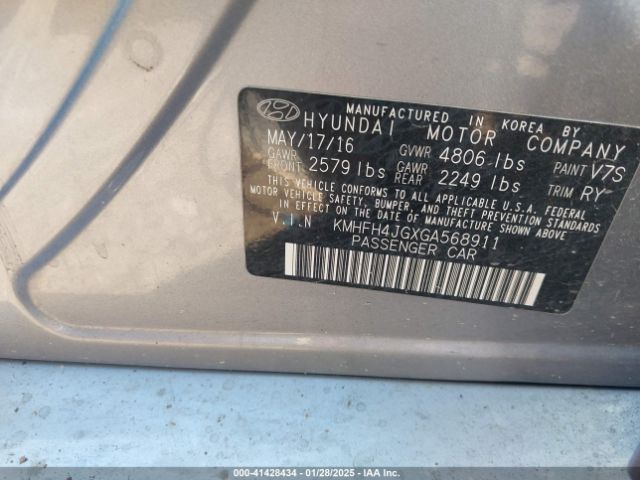 KMHFH4JGXGA568911 Hyundai Azera Limited