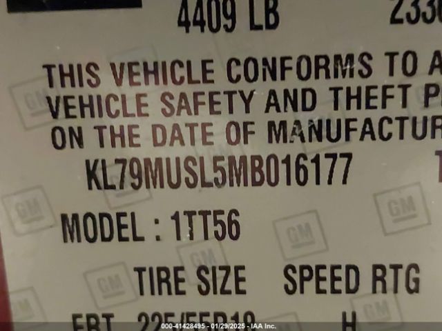 KL79MUSL5MB016177 Chevrolet Trailblazer Awd Rs