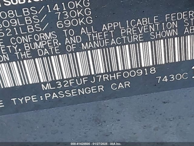 ML32FUFJ7RHF00918 Mitsubishi Mirage G4 Es