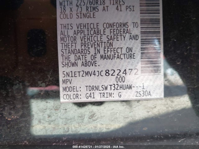 5N1ET2MV4JC822472 Nissan Rogue Sl Hybrid