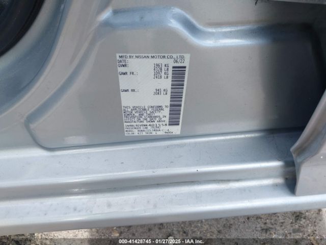 1N4BL4EV0NN401558 Nissan Altima Sl Fwd