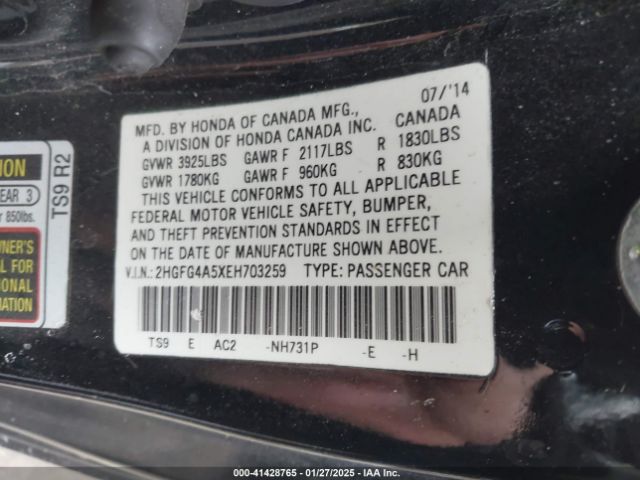 2HGFG4A5XEH703259 Honda CIVIC SI