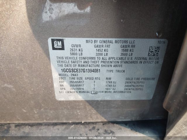 1GCGSCE37G1394081 Chevrolet Colorado Lt