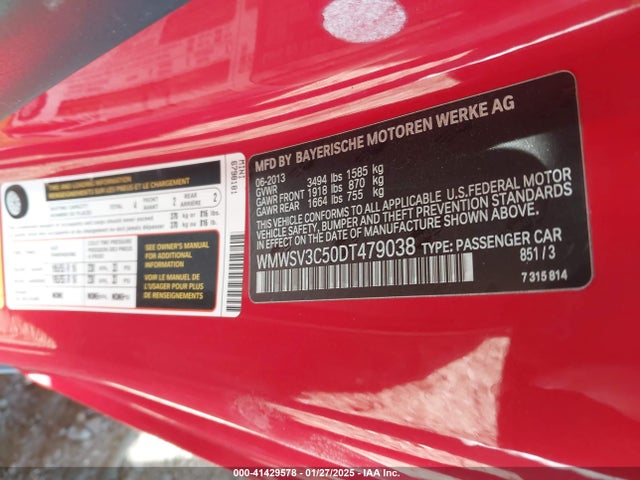 2013 MINI HARDTOP WMWSV3C50DT479038 Photo 8