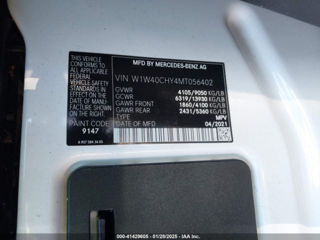 2021 MERCEDES-BENZ SPRINTER 2500 W1W40CHY4MT056402 Photo 8