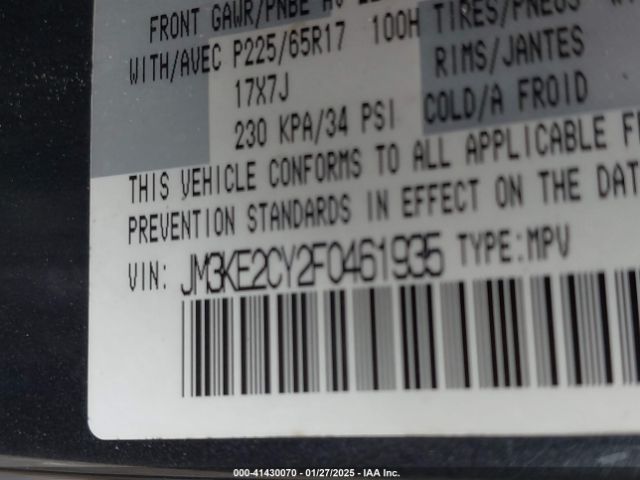 JM3KE2CY2F0461935 Mazda Cx-5 Touring