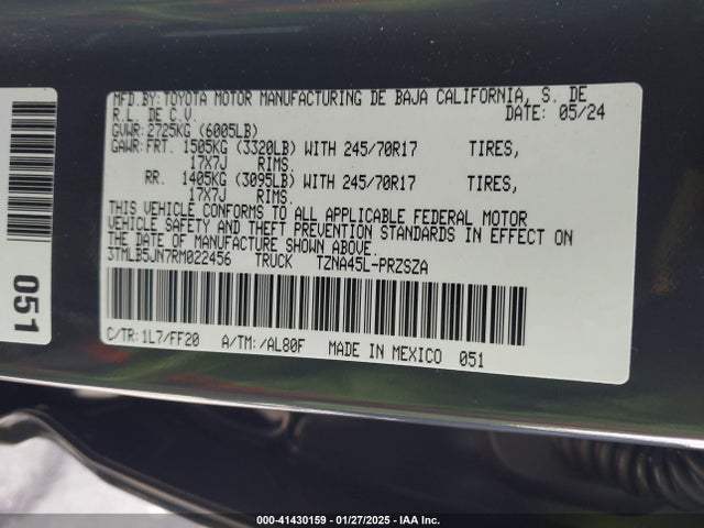 3TMLB5JN7RM022456 Toyota Tacoma Sr5