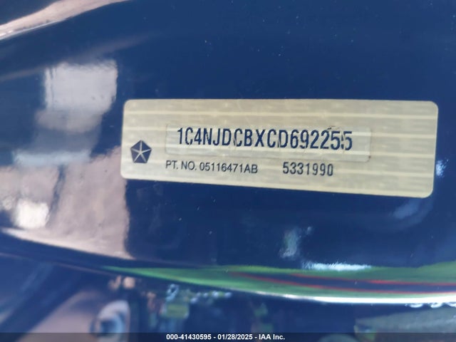 Продаж на аукціоні авто 2012 Jeep Compass Limited, vin: 1C4NJDCBXCD692255, номер лоту: 41430595